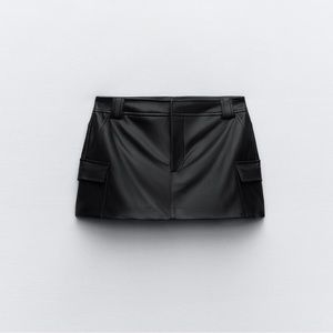 ZARA FAUX LEATHER SKORT